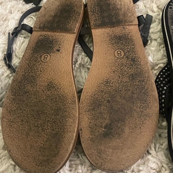 5 Pairs Women’s Size 7 Shoes Sandals‎ Heels Bundle Dress Shoes Black & Brown - Picture 5 of 12